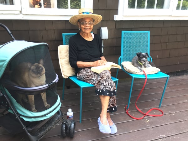 Harriett Chamberland at the home she shares with her family in Southbridge, Massachusetts.