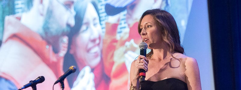 Katie Brandt shares her family's journey with young-onset dementia at the 2019 gala event to benefit the Mass General Hospital Frontotemporal Disorders Unit.